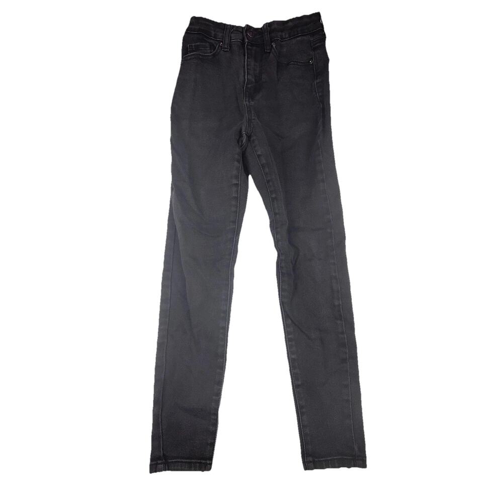 WAX JEAN Skinny Jeans Juniors 17/25 Black Dark Wash Stretch Denim Slim 25x29